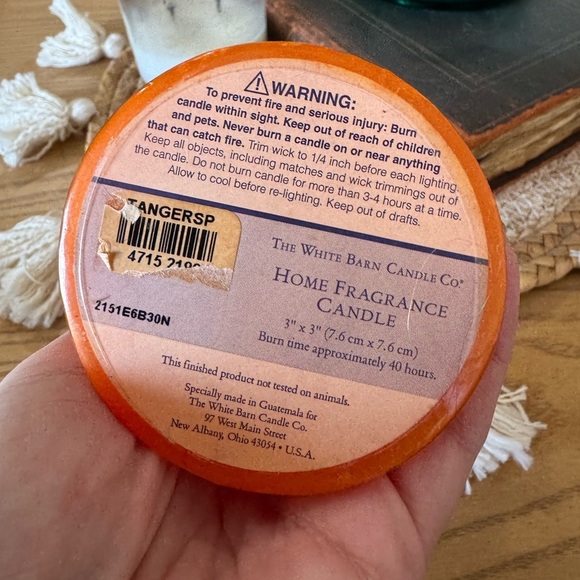 Bath & Body Works Vintage Discontinued Pillar Candle- Tangerine Spice RARE - Picture 3 of 3
